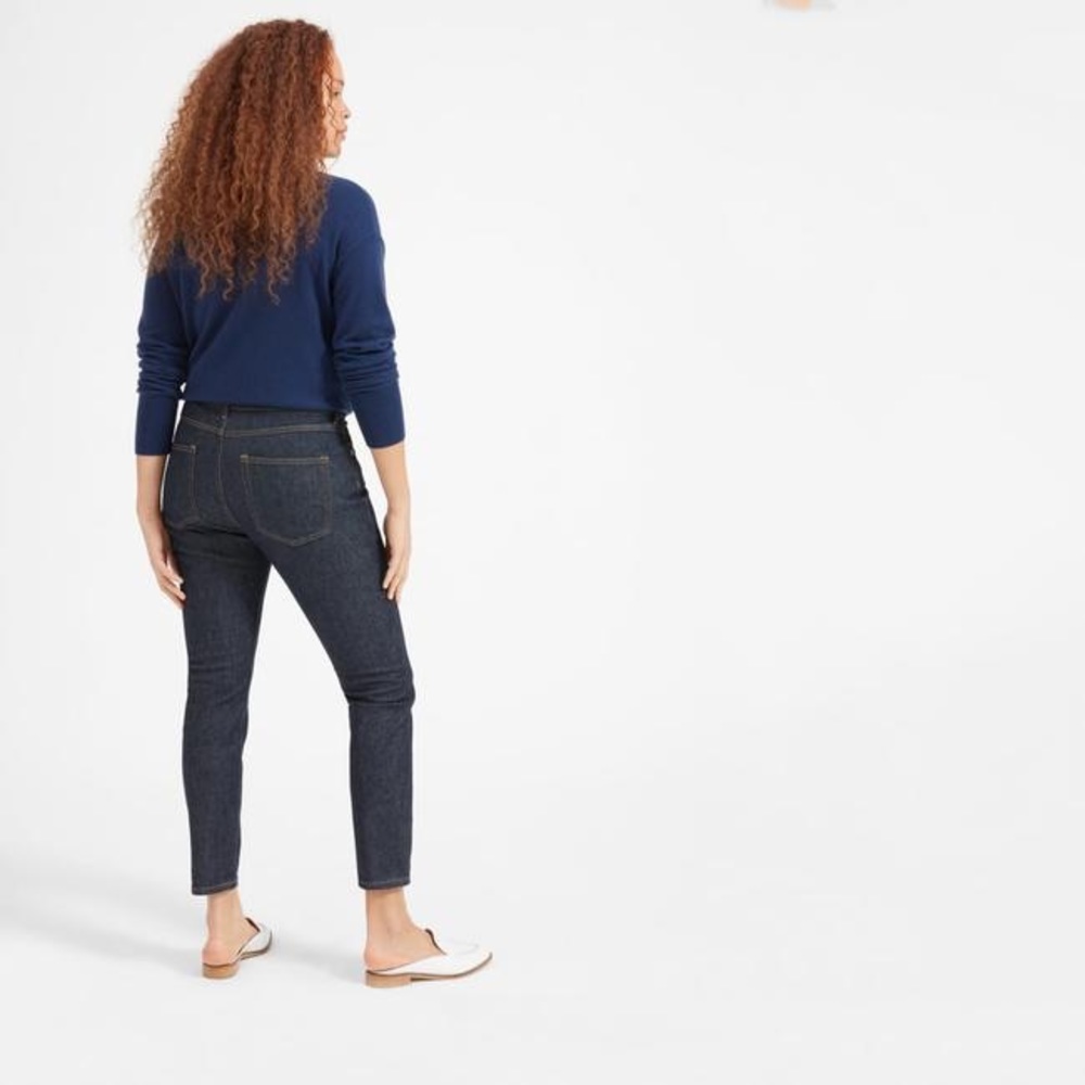 EVERLANE Midrise Dark Wash Skinny Jean - Picture 14 of 15